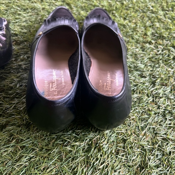 Two pairs for $30- Salvatore Ferragamo Black Leather Flats & Loafers - Picture 6 of 10